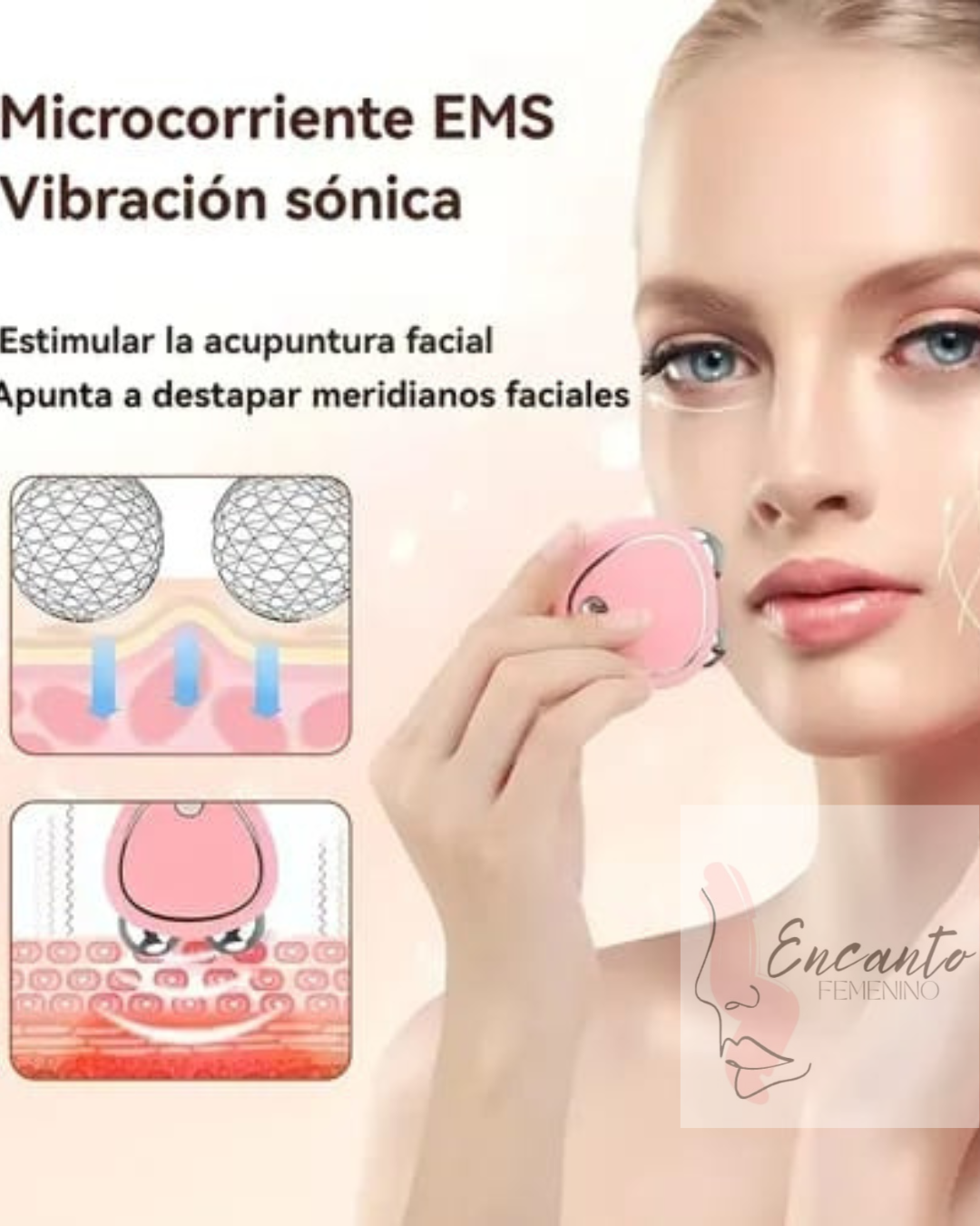 Masajeador facial microcorriente