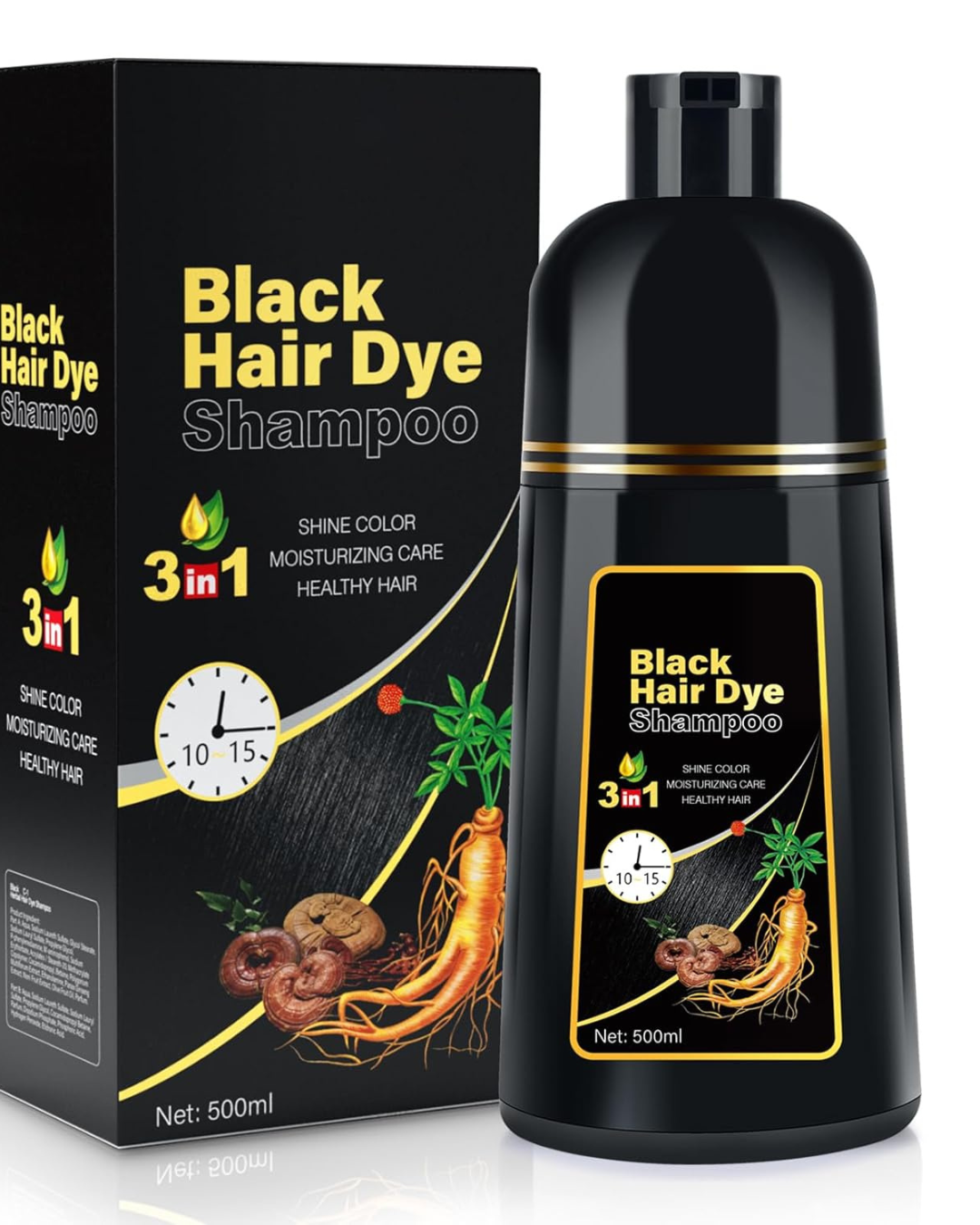 Tinte Chino Negro En Shampoo Paracabello