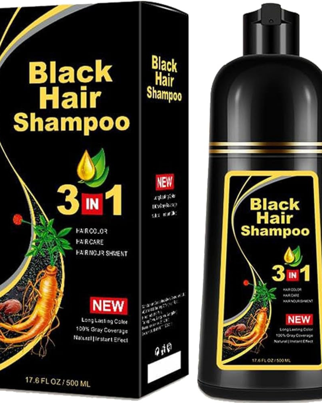 Tinte Chino Negro En Shampoo Paracabello